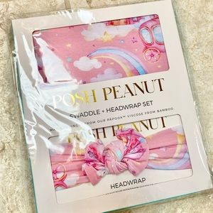 Posh Peanut Posh Castle Swaddle and Headband Set